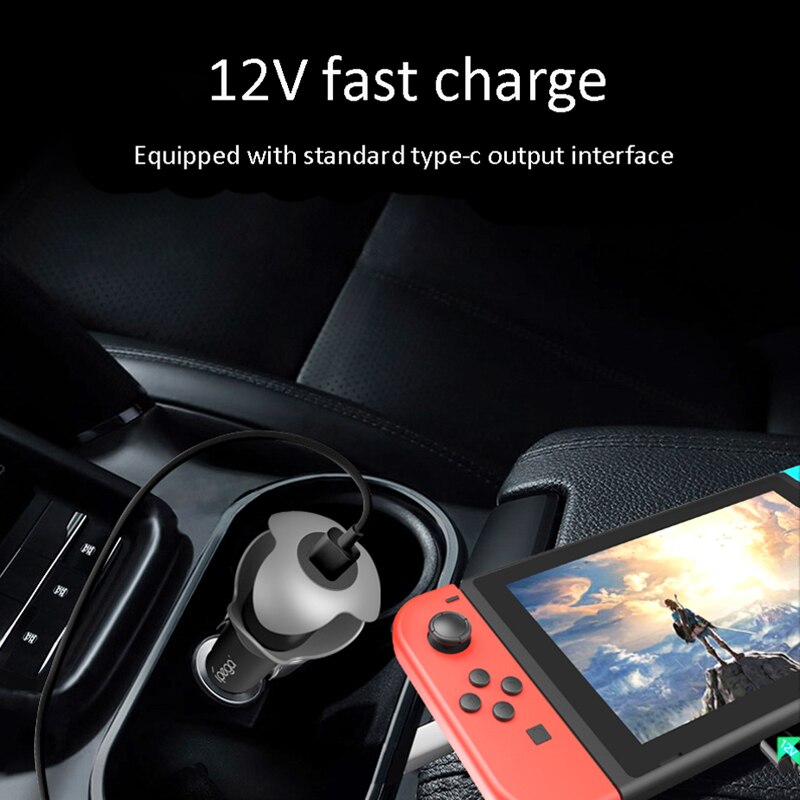 Ipega 12V Auto Ladegerät praktisch Schnelle Ladung Typ-C Anschluss Adapter in Auto schnell aufladen Auto Ladegerät Universal- Schalter