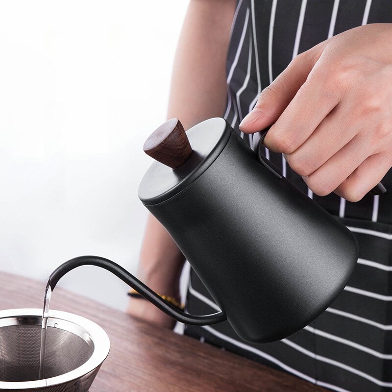 Stainless Steel portable coffee maker espresso pour over coffee pot gooseneck kettle Long Mouth Coffee tea Kettle barista tools