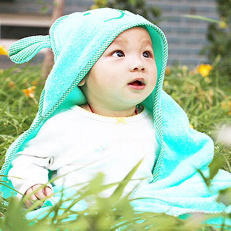 Baby hætteklædt badehåndklæde med store ører blød tyk bomulds badedragt til piger og drenge spædbørn godt valg baby shower