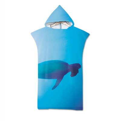 Swimmingpool badehåndklæde kappe mikrofiber hætteklædt surf poncho håndklæde udendørs skiftende garderobe ocean stil badekåbe våddragt voksne