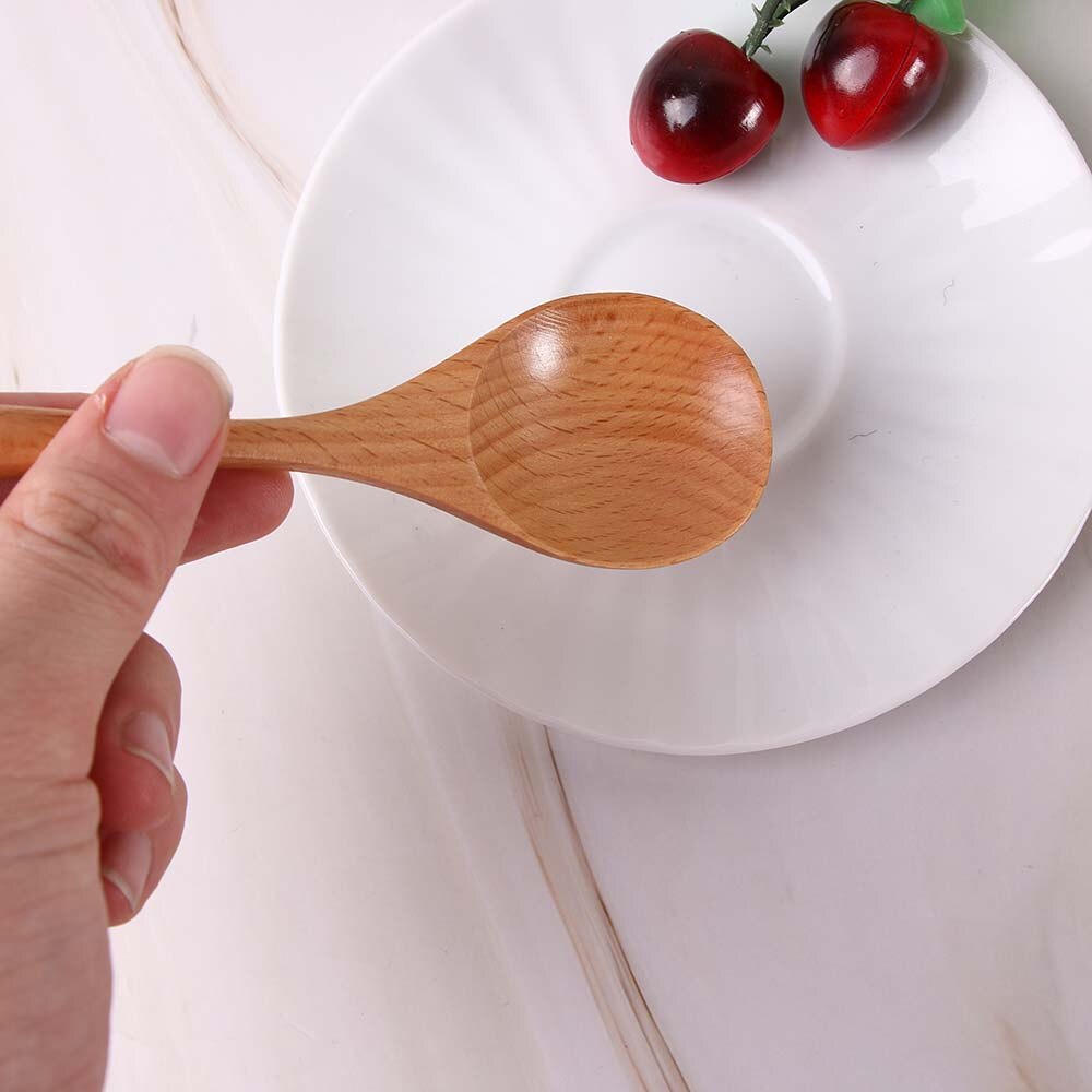Large Wood Spoon Long Handled Wooden Soup Spoon Ladle Big Dessert Spoon Big Dinner Tablespoon Big