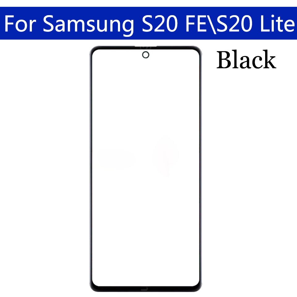 10 pz/lotto per Samsung Galaxy S20 FE S20FE S20 Lite G780 G780F pannello Touch Screen frontale esterno lente in vetro LCD con colla cava OCA