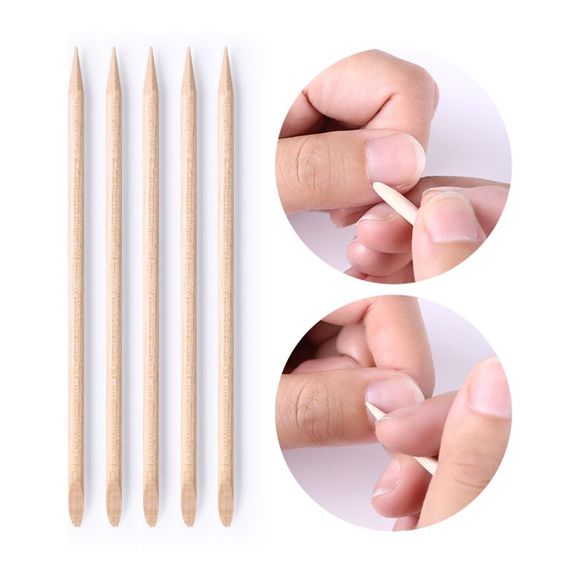 100 Stks/set 50 Stks/set Vrouwen Lady Double End Nail Art Wood Stick Cuticle Pusher Remover Pedicure Professionele Nail Art Tool set