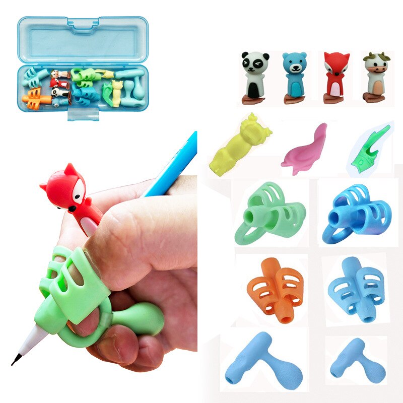 16Pcs/Box Primary Students' Pencil Children's Soft Writing Orthosis Pencil Correction Cute Stationary School Supplies