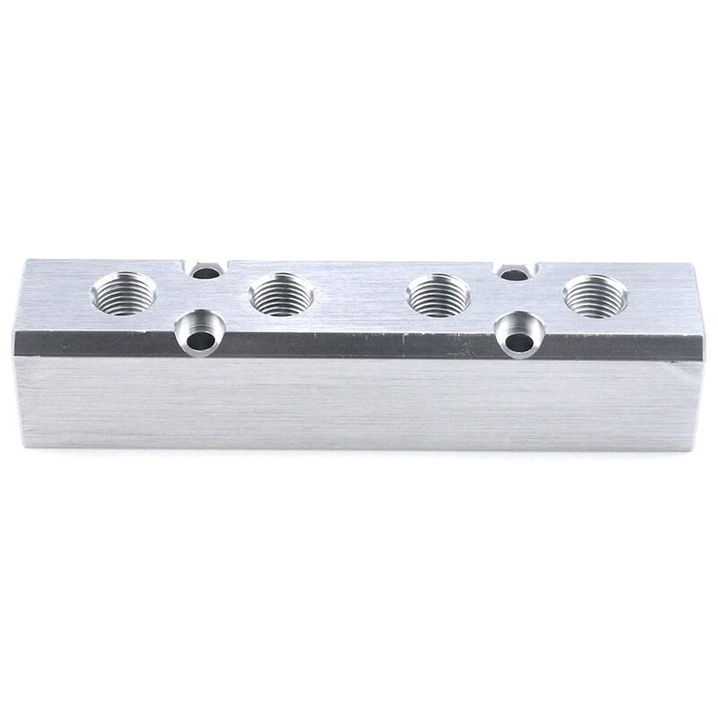 Colector neumático de aleación de aluminio, bloque de distribución de aire, G1/2, puerto de suministro, 1 paquete