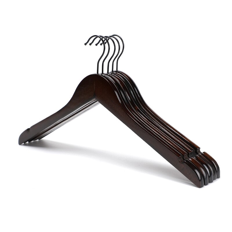 10 stücke Retro Hölzernen Kleiderbügel Massivholz Non-slip Kleidung Rack Schrank Organizer Mantel Anzug Kleiderbügel Shop Trocknen Rack raum Saver: YF42 / MEN(40-44.5CM)