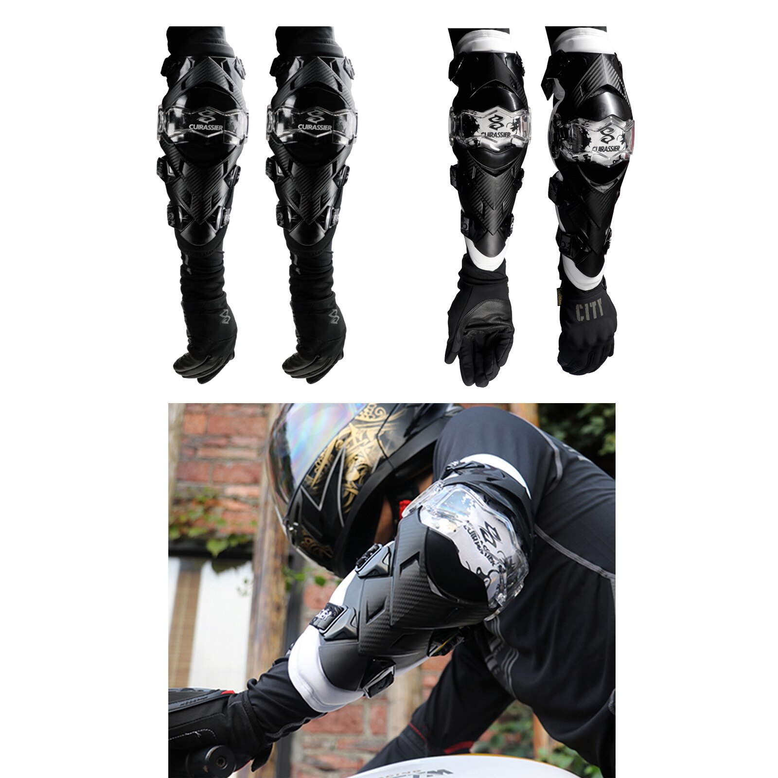Cuirassier E09 Motorcycle Elbow Protector Elbow Guards Motocross Dirt Bike MTB Protection Pads ( 1 Pair)