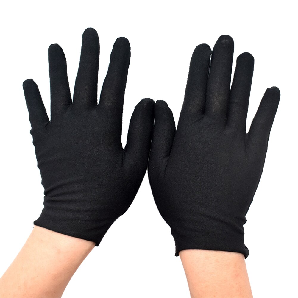 6/4/2 par tynde, godt strakte spandex handsker hvid / sort etikette handsker dans fitness smykker handske