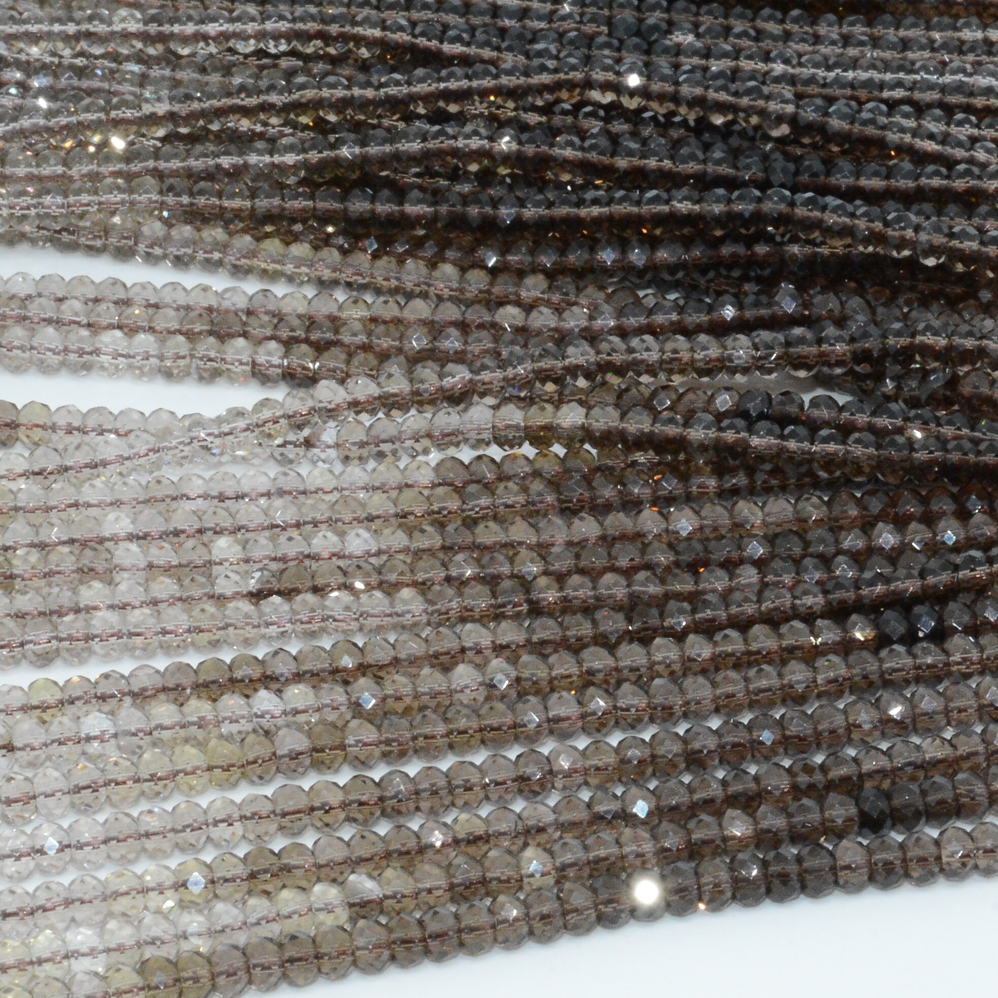 Naturalne kwarc dymny szlifowane okrągłe koraliki 4.2mm, grubość około 3mm