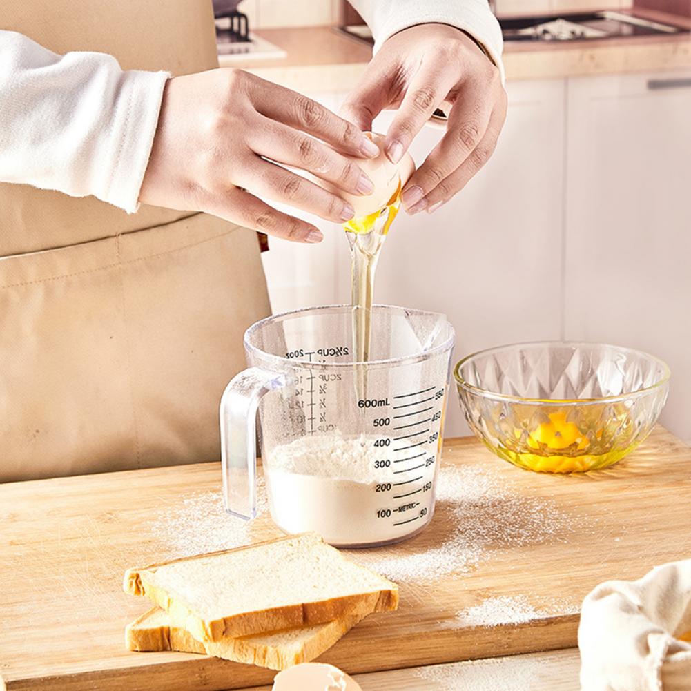 Plastic Unique Practical Food-grade Measuring Jar Solid Color Measuring Cup Clear Scale for Bakery