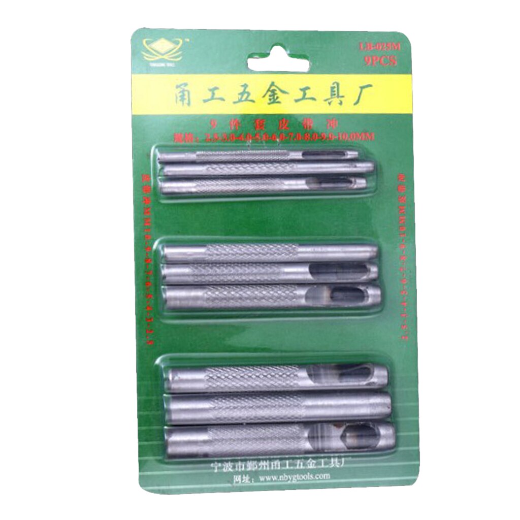 Round Hollow Hole Punch Cutter Tool For Leather Watch Bands Belts Canvas