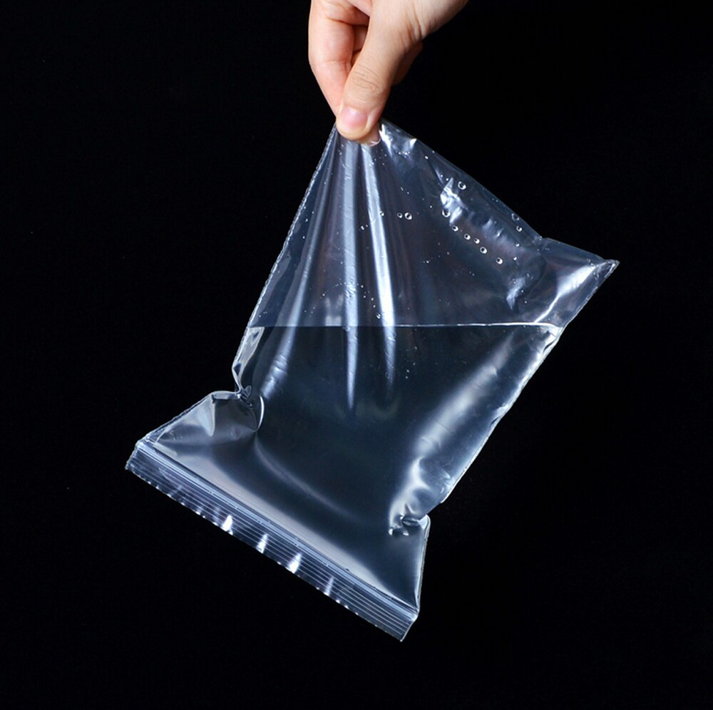 Små plastikposer med lynlås genlukkelig gennemsigtig taske skopose vakuum opbevaringstaske sanitetstaske poly klare poser tykkelse 0.12mm