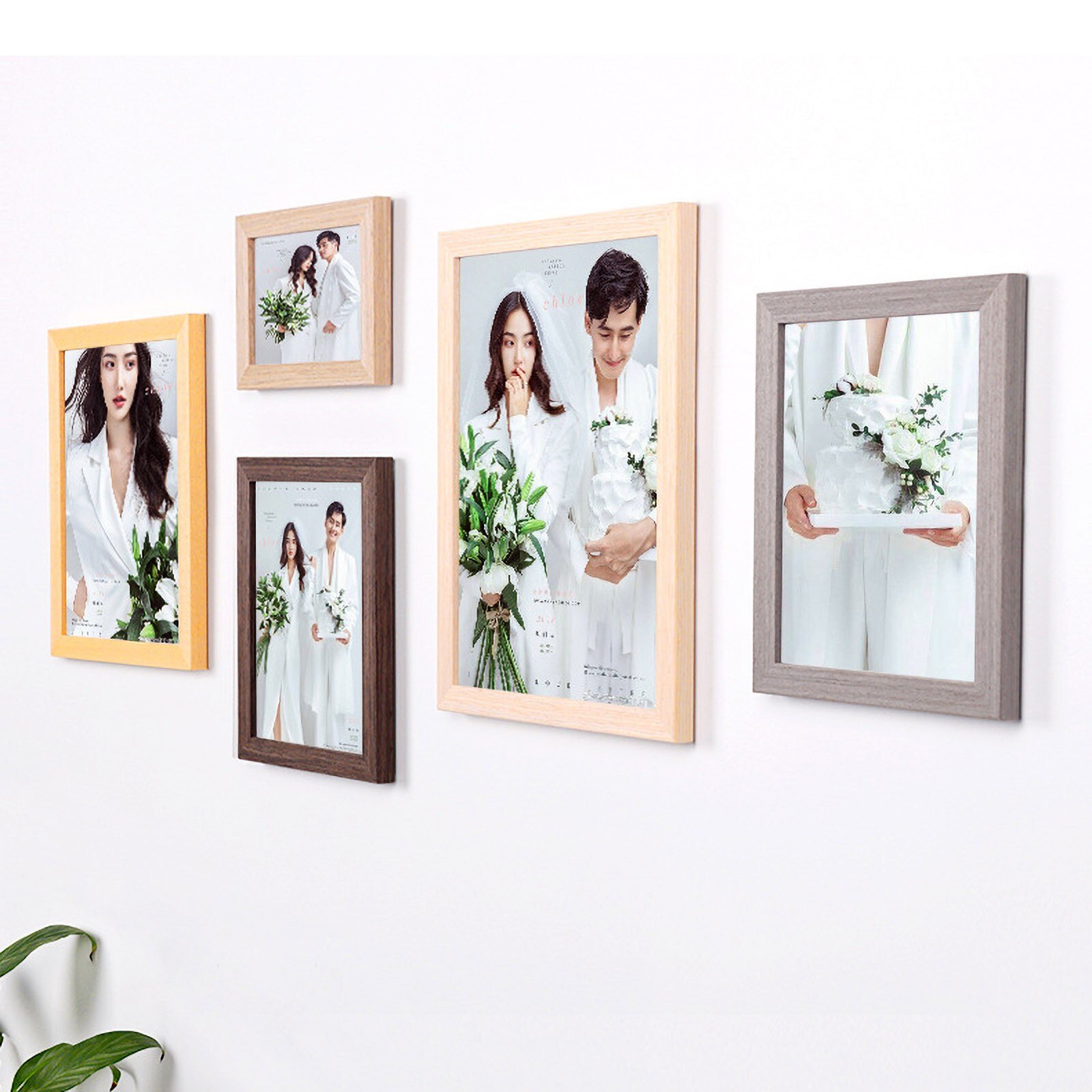 3.5x5 Wooden Classic Picture Frames Pine Wood Frame Painting Display Boxes DIY Handmade Photo Frames Home Desktop Decoration
