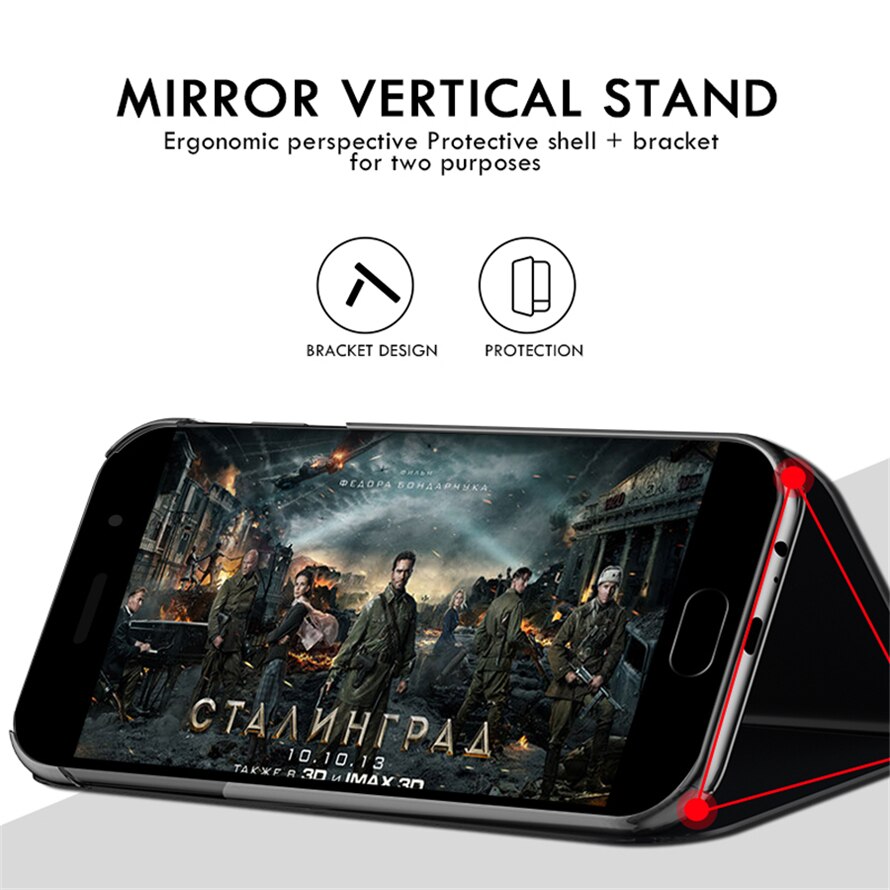 Honor 7s Case Smart Mirror Flip Cases Cover for Huawei Honor 7s Dra-lx5 5.45inches Plain CYTANH