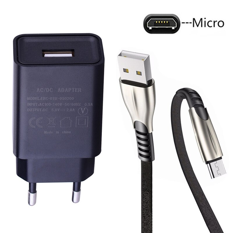 3a micro usb-kabel snellader android mobiele telefoon micro usb oplaadkabel datakabel opladen voor samsung  s7 edge xiaomi redmi note 5: Zwarte opladerkabel