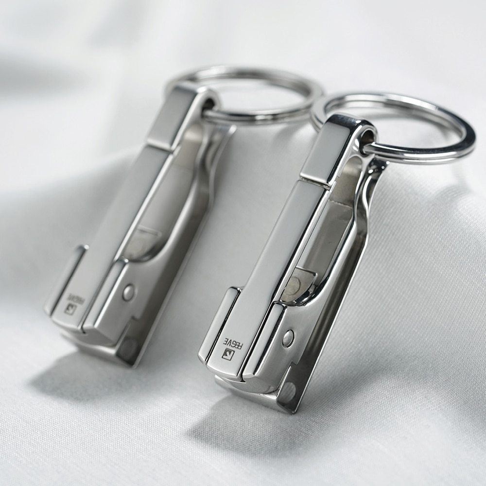 Porte-clés de voiture en acier inoxydable 304, ceinture de taille suspendue, Simple, de , pour hommes, de fête des pères