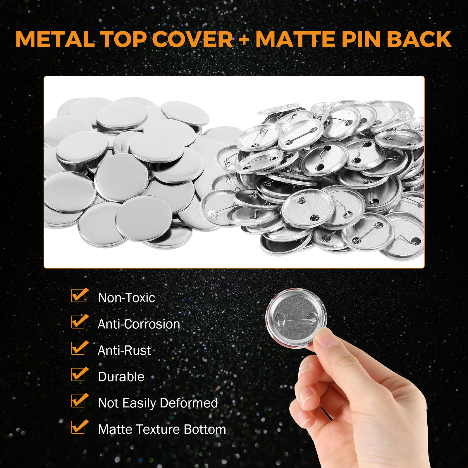 100/500Pcs Blank Badge Pin Button Maker Parts for Button Maker Machine Supplies Part DIY Badges Set 25/32/37/44/50mm