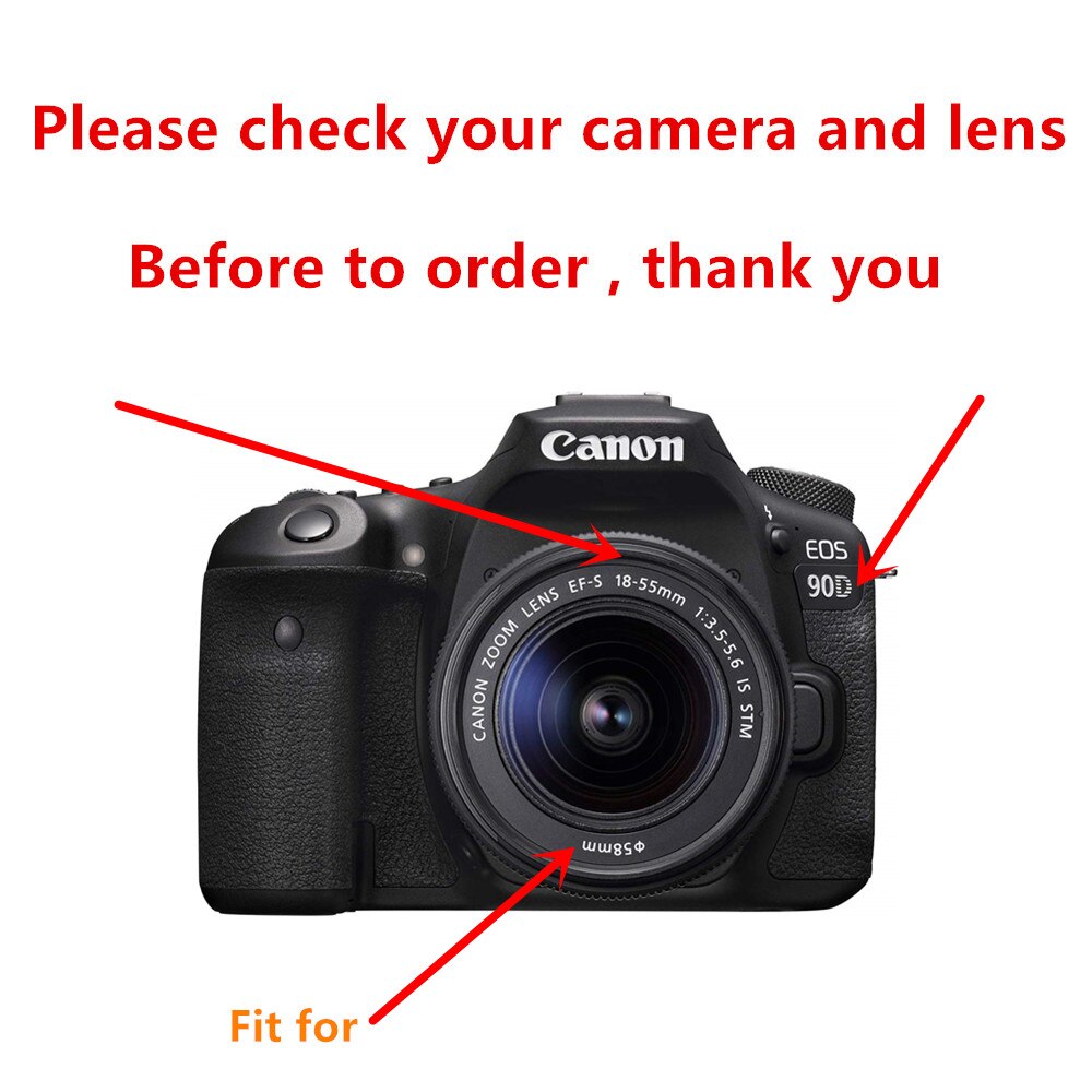 58mm Close Up Filter Kit for Canon EOS 4000D 3000D 2000D 1500D 1300D 90D 77D 80D 200D 250D 760D 800D 1200D 100D 18-55mm lens