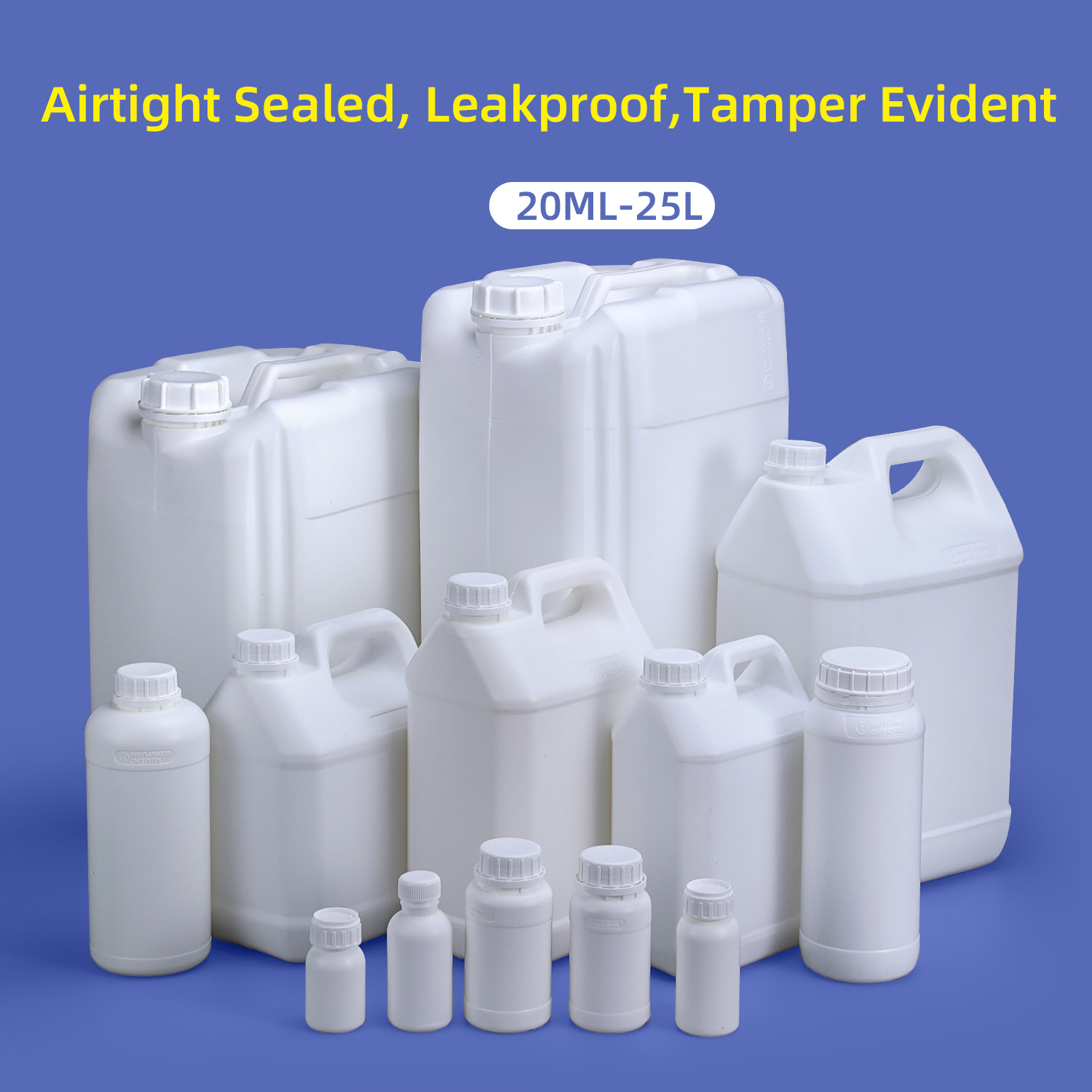 50ml 100ml 200ml 250ml 500ml 1000ml Empty Round Bottle Chemical Resistance Lab Science Container Fluorinated HDPE Bottle