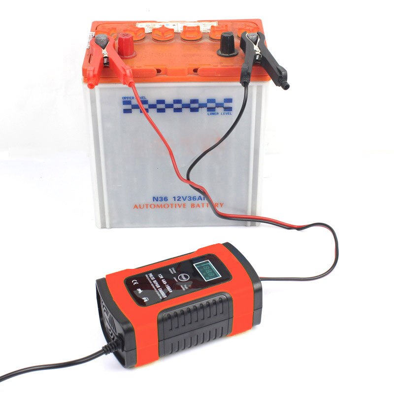 12V Automatische Smart Battery Charger Auto & Motorfiets Lader Pulse Reparatie Lader Lcd Display