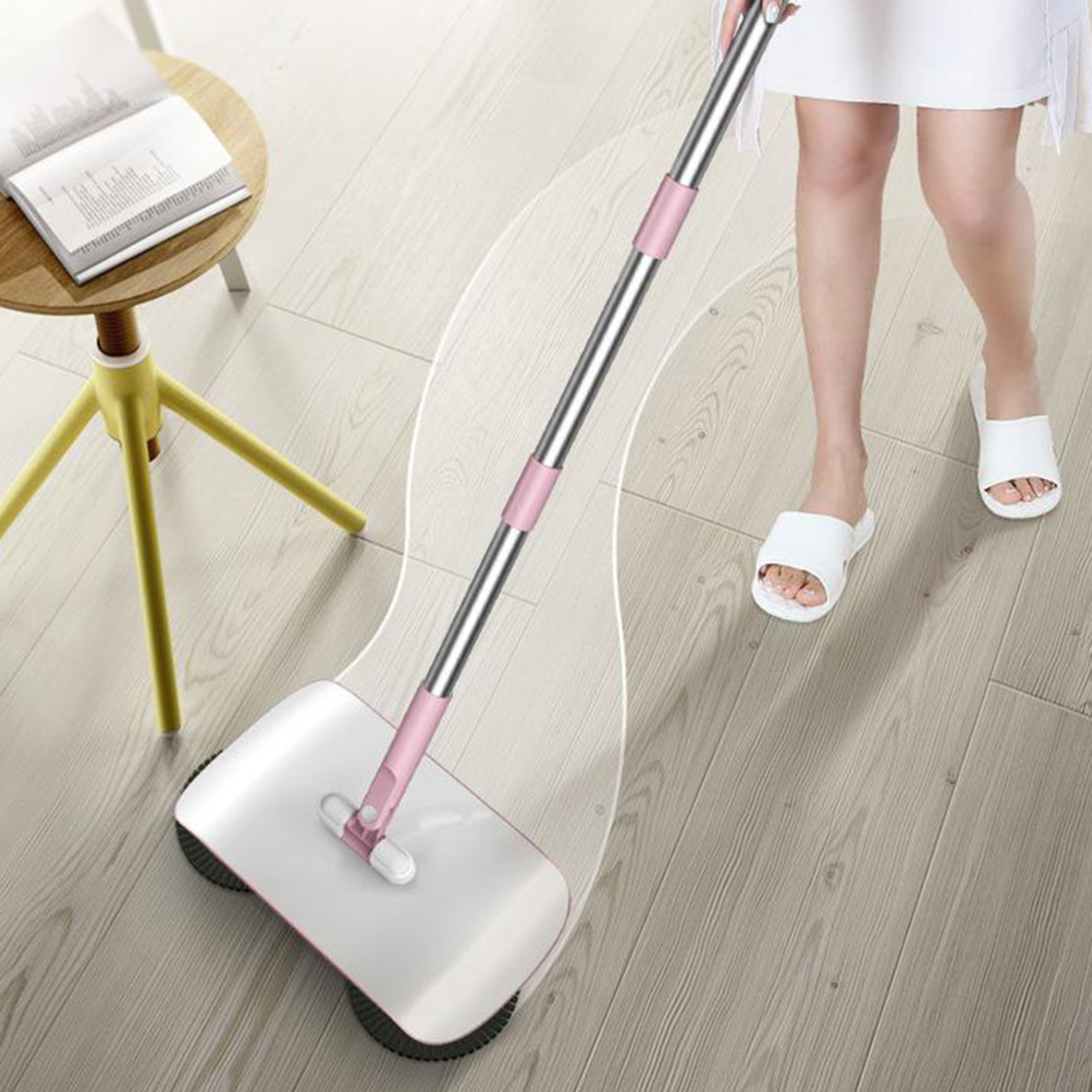3 in 1 Hand Push Power 360 ​​° Rotate Vacuum Cleaner Sweeper Broom Handheld Floor Brush Cleaner