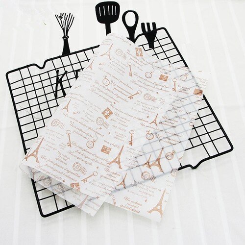 100 200 sztuk papier woskowany jednorazowe do jedzenia do pakowania do pieczenia papier do pakowania Sandwich Hamburger opakowanie do pakowania wypieków papier do pakowania: 100 pcs kind 7