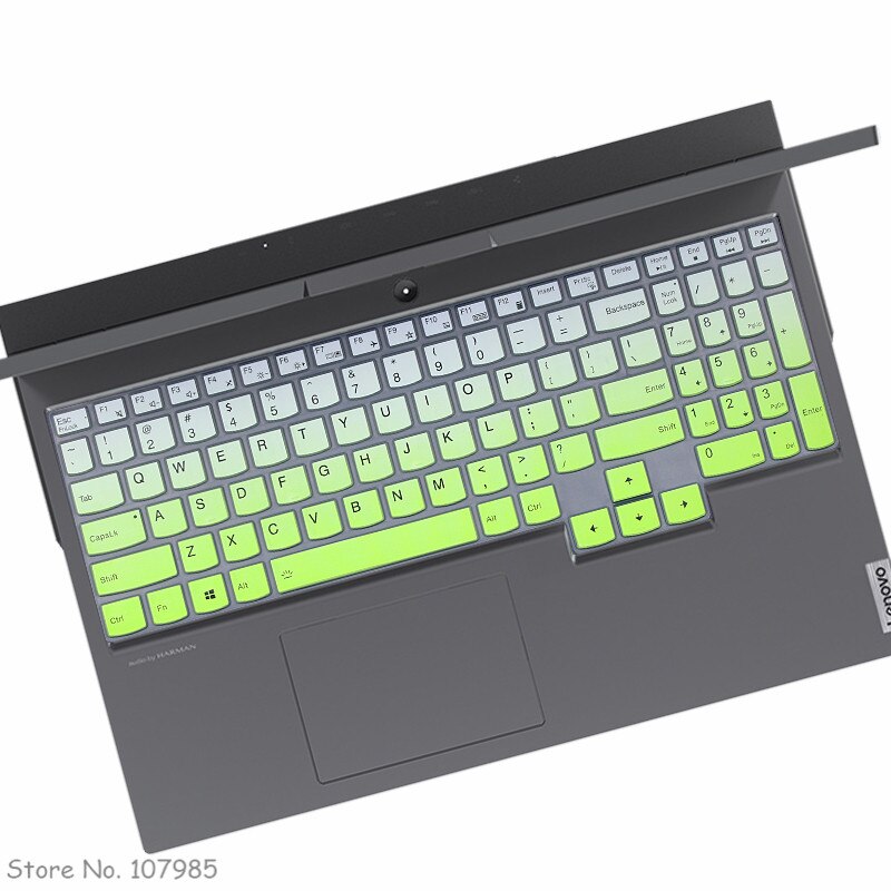Housse de protection en Silicone pour clavier d&#39;ordinateur portable, 17.3 pouces, pour Lenovo Legion 5 17arh05h 17ach6h 17imh05 17 imh 17arh 17: Gradualgreen