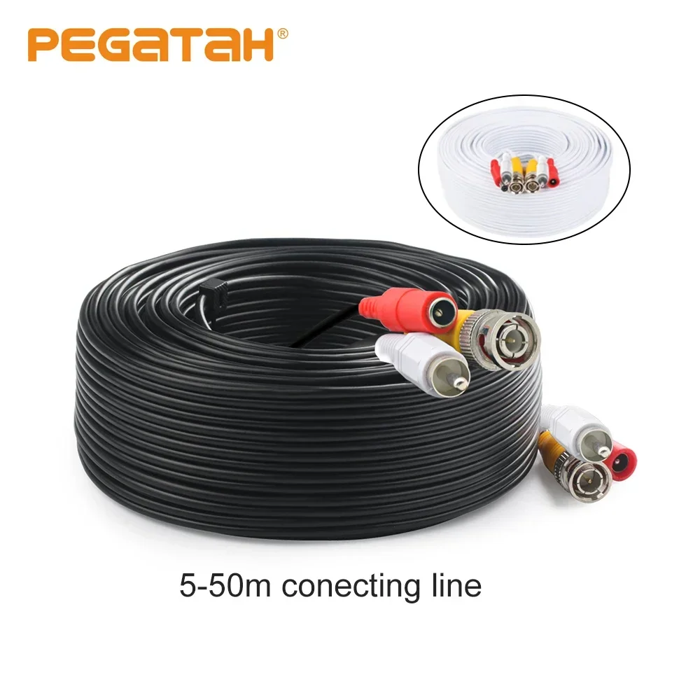Conector BNC + RCA + CC Cable BNC 3 en 1 Cable de alimentación de Audio y vídeo Cable Plug and Play para sistema de cámaras de seguridad CCTV