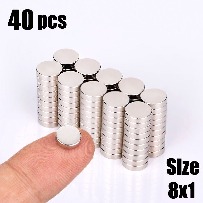 10 20 50 unids/lote 5x2 5x3x3 4x4 5x5 6x2 8 2 8 2 8 2 8x8x2mm imán pequeño imán redondo imanes imán de neodimio de tierras raras: 50pcs(8X1)