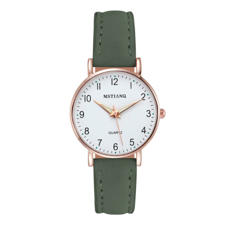 NEUE Uhr Frauen lässig Leder Gürtel Uhren Einfache Damen Kleine Zifferblatt Uhr Kleid Armbanduhren mujer: AAAD5