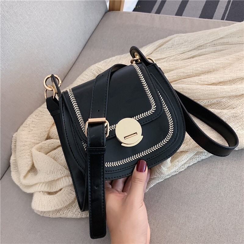 Ricamo Modello di Cuoio dell'UNITÀ di elaborazione Borsa con Tracolla per le donne 2020 semplice Spalla di colore Solido Borse Da Viaggio Femminile attraverso corpo Borsa