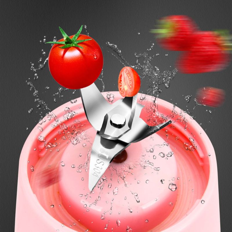 Mini Portable Blender Electric Rchargeable 6 Blades Juicer Cup Outdoor Shakes Maker for Fruit/Vegetable