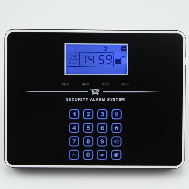 Wireless SIM GSM Home Burglar Security LCD Touch Keyboard GSM Alarm System Sensor kit