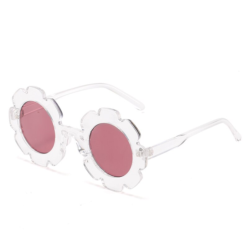 Kinderen ronde bloemen zonnebril jongen meisje bril gradiënt lens zonnebril voor merk kinderen loveliness shades  uv400: 13-kd6311-c6