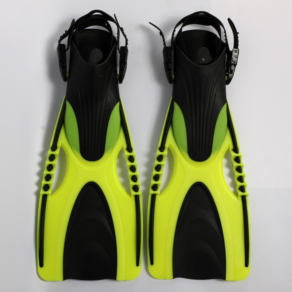 Aletas largas ligeras para buceo, equipo de natación y buceo para adultos, ajustables, de una pieza: Yellow / S  M 37-40