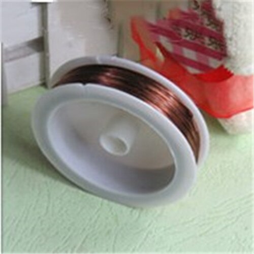 1 rollo de alambre de hierro fino de Color para manualidades, Materiales de encuadernación, modelo de accesorios de amarre, fabricación de flores, alambre de hierro Floral: brown / 0.5 mm 40 meters