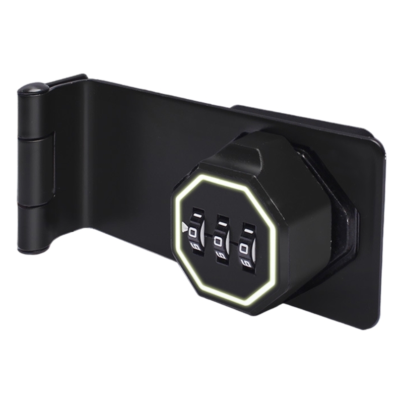 Serratura senza chiave per armadietto Serratura a combinazione a 3 cifre Password per armadietto Serratura Hasp per porta porta: Bronzo