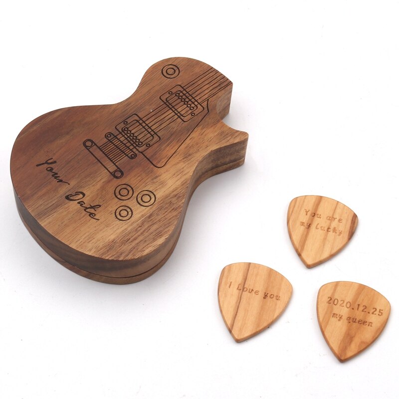 Púas de guitarra eléctrica acústica, ukelele, guitarra eléctrica, cualquier mensaje, 3 unidades