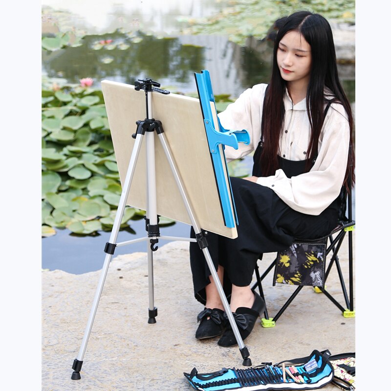 Portable Adjustable Metal Sketch Easel Stand Foldable Travel Easel Aluminum Alloy Easel Sketch Drawing For Artist Art Supplies