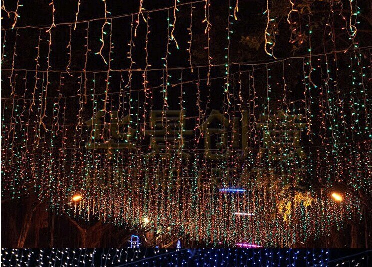 4m-15m festivalgordijnen voor bruiloften, led-strips, ijsbarlampen, slingers voor feestfeeën en kerstverlichting