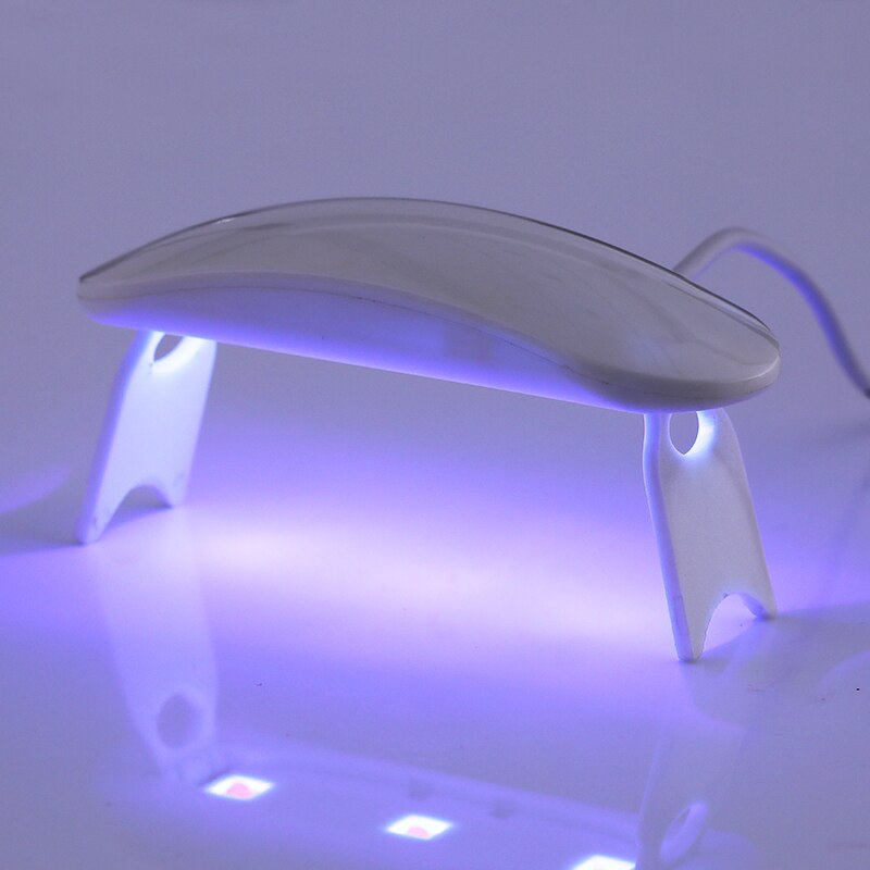 6W White Nail Dryer Machine UV LED Lamp Portable Micro USB Cable 30s Dryer Nail UV Gel Varnish Dryer 3 LEDS Lamp Nail Art Tools