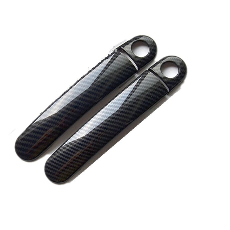 Cubiertas de manija de puerta de coche, accesorios de pegatinas de estilo para Seat Leon MK2 1P FR + Cupra 2006 ~ , de fibra de carbono cromado: model 5