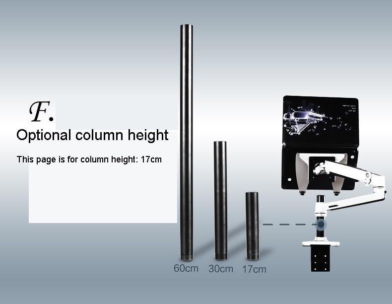Desktop stand column stand height 30cm 40 cm 60 cm for XSJ8103/8102 ect. Column stand only.