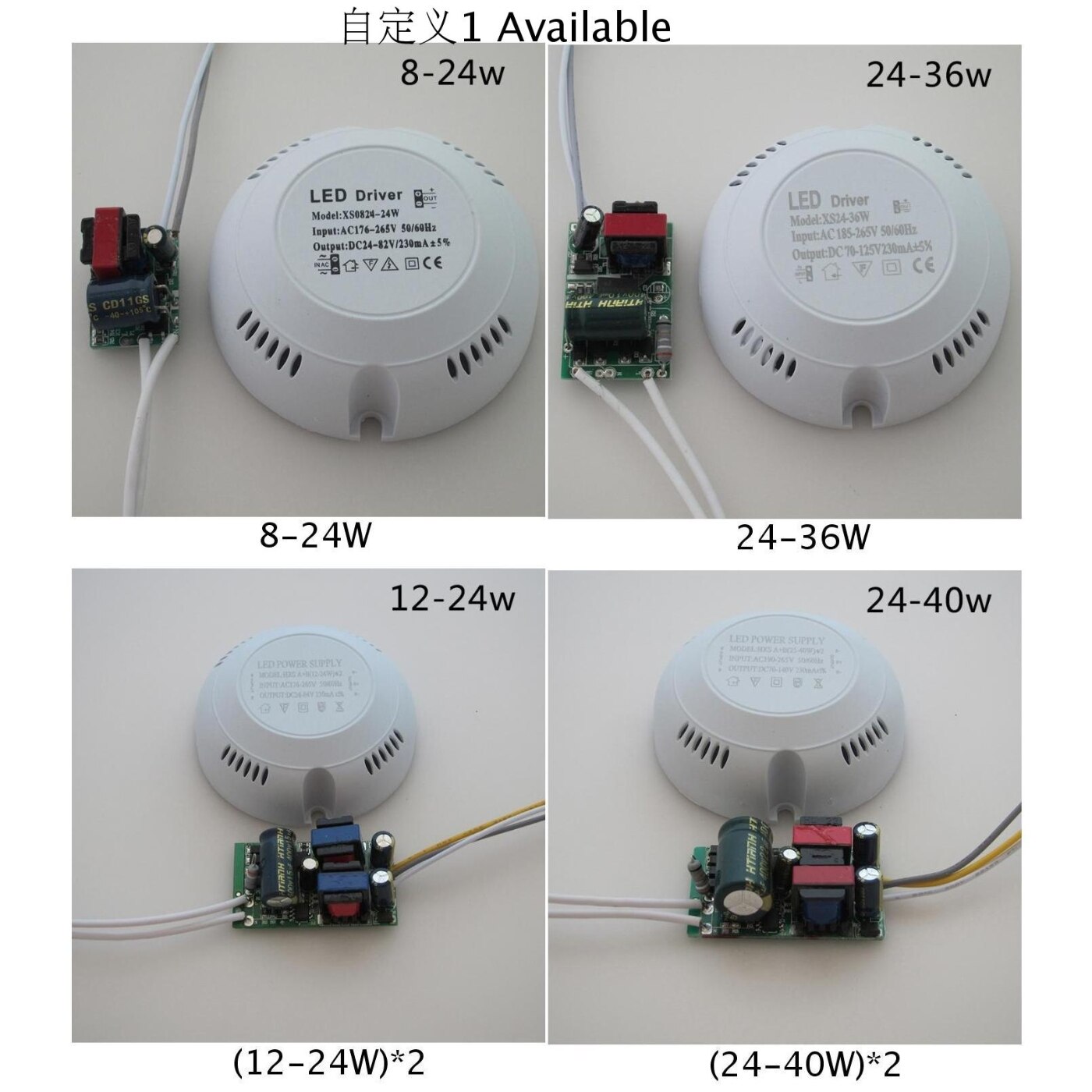 AC 176-265V 8-40W 1* LED Driver Power Supply Adapter For Ceiling Lamp Light Bulb Round Double 8-24W 24-36W 2-24W 24-40W