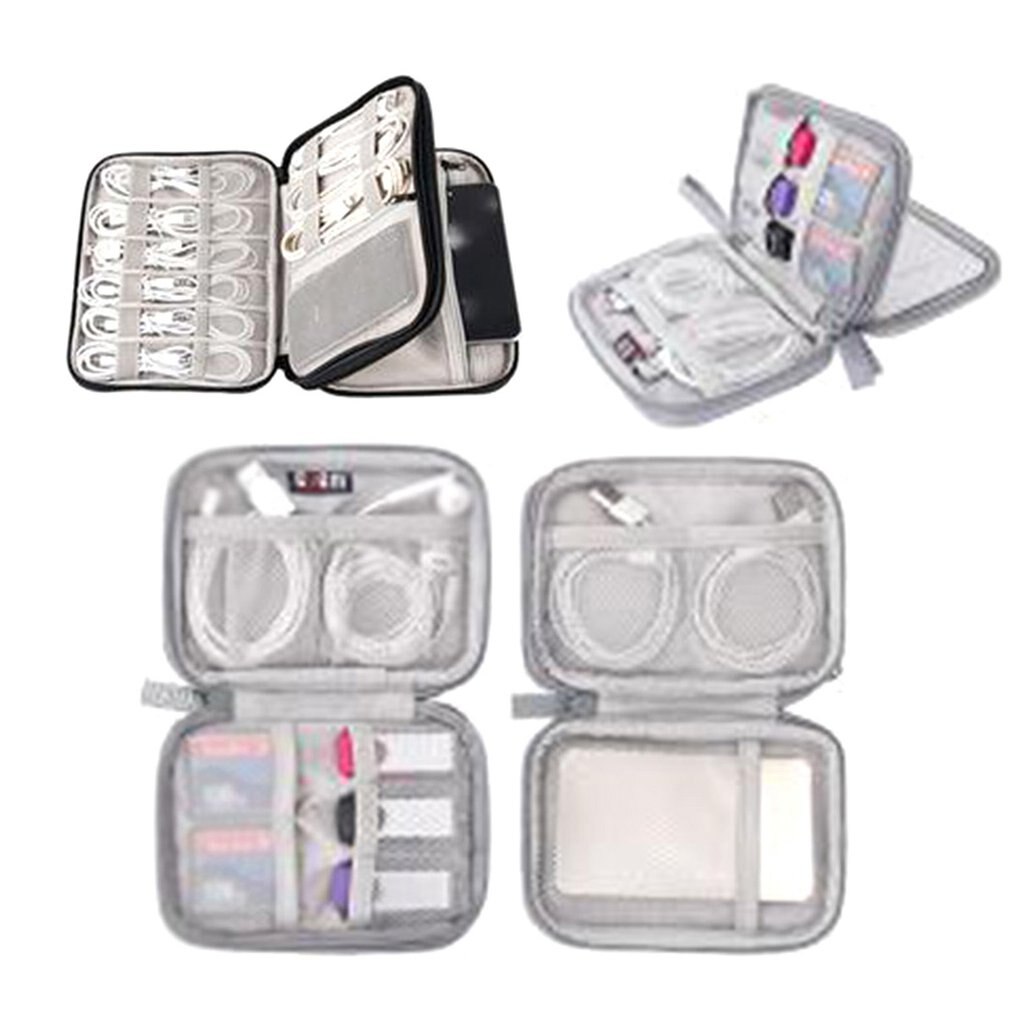 Digital Storage Bag Data Cable Headsets Bag Portable Mobile Hard Disk Storage Bag Travel Storage Desktop Storage
