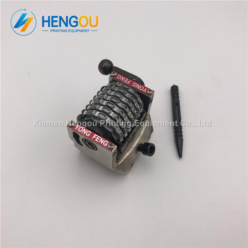 1 stuk 7 cijfers GTO Nummering machine Verticale Linksom Achteruit Jump 109876 ......