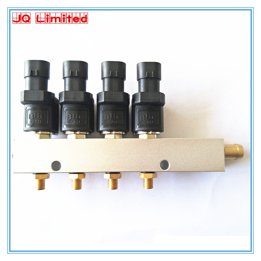 LPG CNG gas Rail Injector 2.8 OHM Common Injector Rail and accessories for BRC gas system