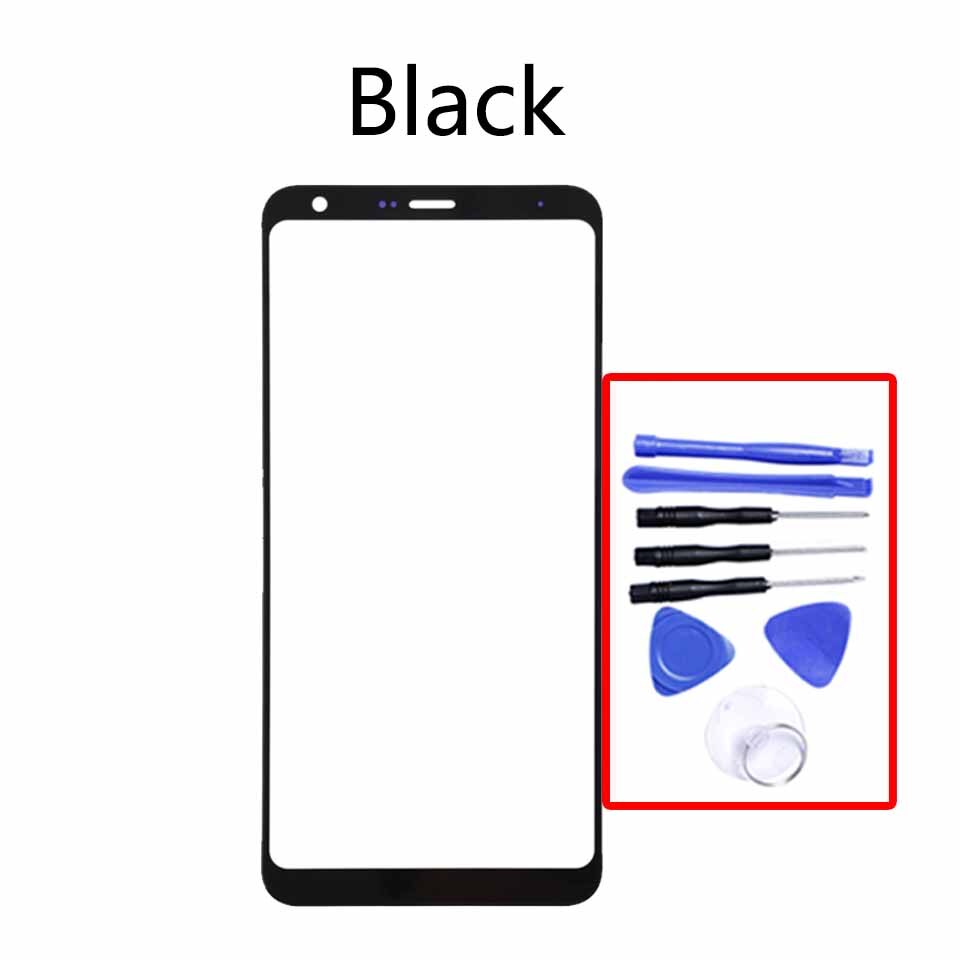 Pantalla táctil de repuesto para teléfono móvil LG, frontal exterior digitalizador de pantalla táctil LCD, para modelo Q Stylo 4, Q710, Q710MS, Q710CS: Black-With tool