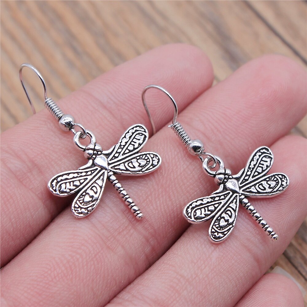 Vintage Dangle Dragonfly Oorbellen Lange Earring Zomer Stijl Voor Meisjes Vrouwen Sieraden: E1-B12705