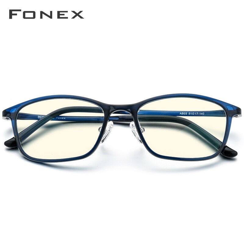 FONEX Ultem TR90 Anti Blue Light Glasses Men Goggles Protection Eyewear Blocking Antiblue Gaming Computer Eyeglasses Women AB03